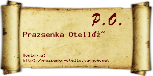 Prazsenka Otelló névjegykártya